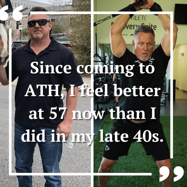 "Since coming to ATH, I feel better at 57 now than I did in my late 40s" - Ben K.